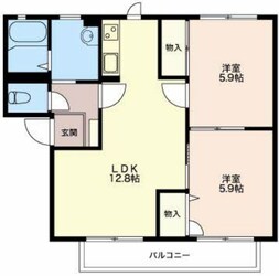 メモリアルＡ棟の物件間取画像